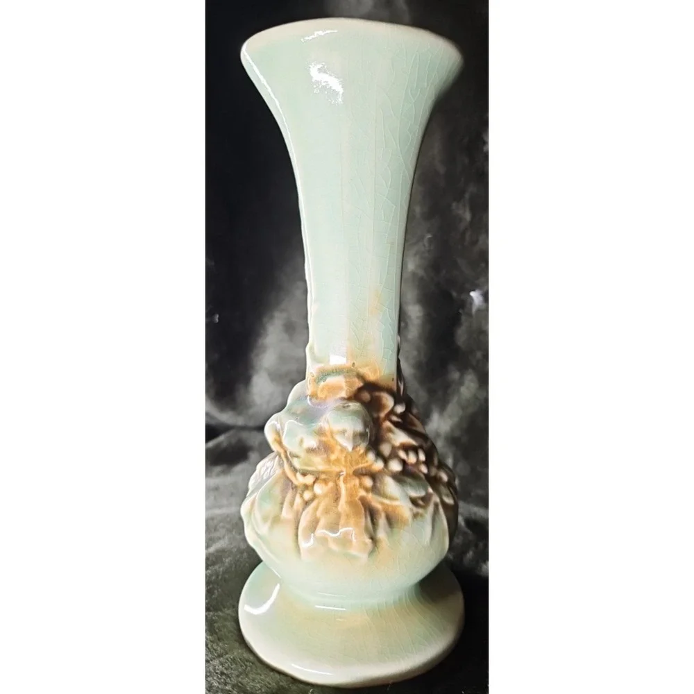 Pair Vintage‎ McCoy Pottery rustic birds in nest - 8